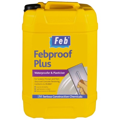 Feb Febproof Plus Waterproofer Plasticiser Admixture 25 Litre FBPROOFPS25