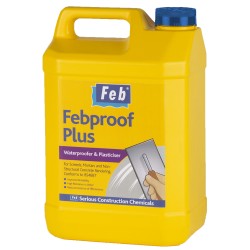 Feb Febproof Plus Waterproofer Plasticiser Admixture 5 Litre FBPROOFPS5