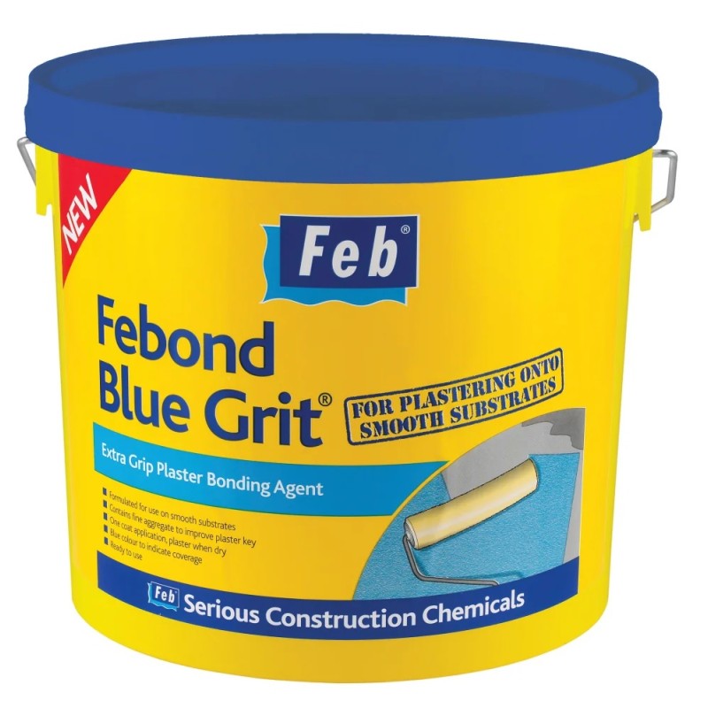 Feb Febond Blue Grit Plaster Grip Prep Coat 5 Litre FBBLUE5 Sealants