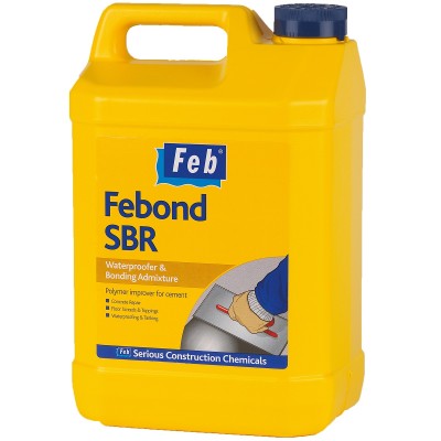 Feb Febond SBR Waterproof Bonding Agent 5 Litre 489444 FBBONDSBR5