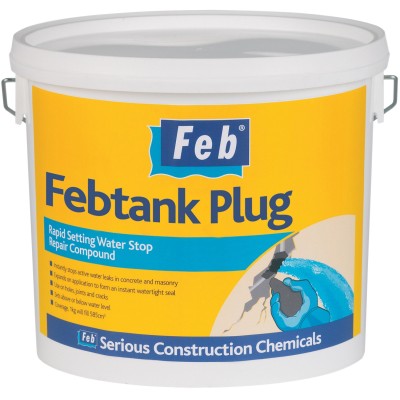 Feb Febtank Plug Water Stop Rapid Setting Repair Compound 5kg FBWATPLUG5