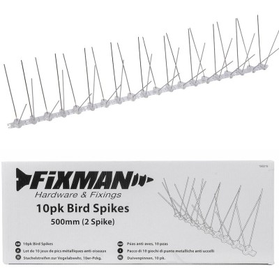 Fixman Bird Protection Spikes Polycarbonate Base 10pk 196319
