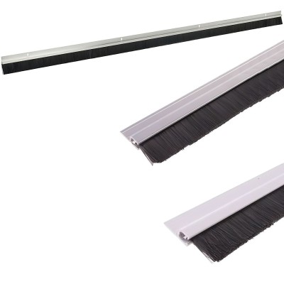 Fixman Door Brush Seal Strip Draught Excluder 25mm White or Aluminium