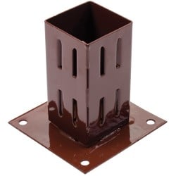 Fixman Bolt Down Garden Fence Post Metal Shoe 75mm 3 inch Timber 376663