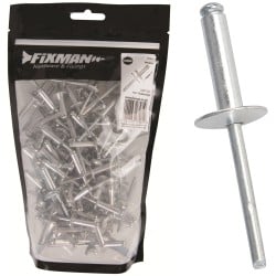 Fixman Flanged Large Head Blind Pop Rivets 4.8mm x 18mm 150pk 850671