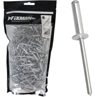 Fixman Domed Head Blind Pop Rivets 4mm x 16mm 500pk 996410