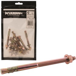 Fixman Masonry Anchor Through Bolt Fixing M8 75mm 10pk 402335