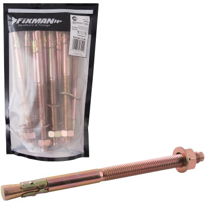 Fixman Masonry Anchor Through Bolt Fixing M12 180mm 10pk 631836