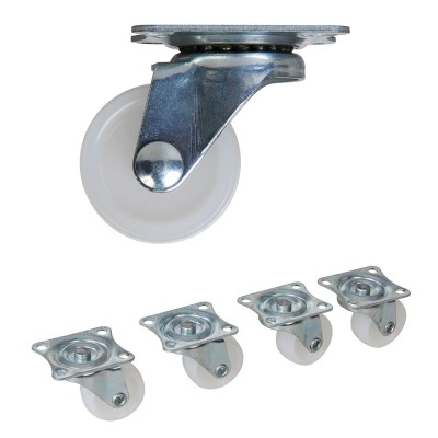 Fixman Light Duty Swivel Castor Wheels 31mm Pack of 4 372189