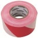 Fixman Red &amp; White Barrier Warning Tape 194216 70mm 500m