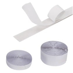 Fixman Hook and Loop Fixing Tape White Self-Adhesive 20mm or 50mm