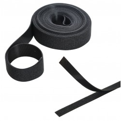Fixman Self Wrap Hook and Loop Strapping Tape Black 25mm 5m 684180