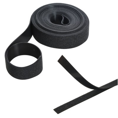 Fixman Self Wrap Hook and Loop Strapping Tape Black 10mm 25m 419854