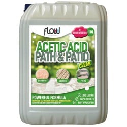 Flow Acetic Acid Garden Path and Patio Decking Clear Cleaner 10 Litre ACETIC10L