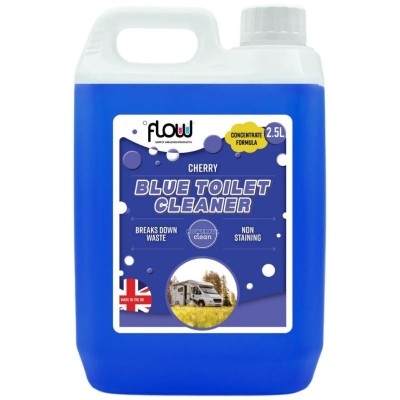 Flow Chemical Toilet Waste Tank Cleaner Blue 2.5 Litre Concentrated BLUE2L