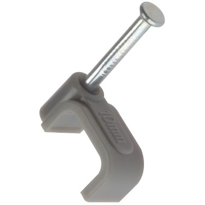 ForgeFix Flat Grey 2.5mm Electric Cable Clips Box of 100 FCC25G