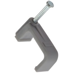 ForgeFix Flat 6.0mm Electrical Cable Grey Clips Box of 100 FCC6G