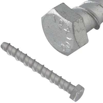 ForgeFix Lightning Concrete Hex Bolt Fixing M10 100mm 10 Pack 10LGB10100 