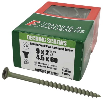 Forgefix Timber Decking Pozi Screws 4.5 60mm Box 200 DS4560