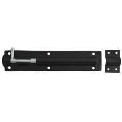 Forgefix 200mm Tower Door Gate Shed Sliding Bolt Black FGETOWBBL8