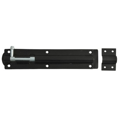 Forgefix 200mm Tower Door Gate Shed Sliding Bolt Black FGETOWBBL8