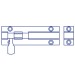 Forgefix 50mm Sliding Door Barrel Bolt Chrome FGEDBLTCH2 