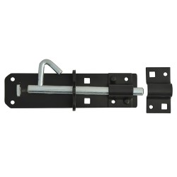 Forgefix 150mm 6 inch Sliding Padlock Brenton Bolt Black FGEPBLTBLK6
