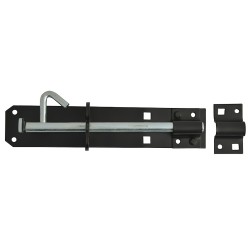 Forgefix 200mm 8 inch Sliding Padlock Brenton Bolt Black FGEPBLTBLK8