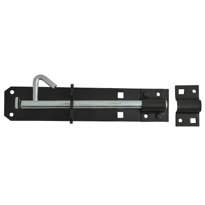 Forgefix 200mm 8 inch Sliding Padlock Brenton Bolt Black FGEPBLTBLK8