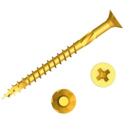 ForgeFix ForgeFast Pozi Elite Wood Screws 5.0 90mm Box 100 FFP590Y