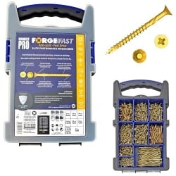 ForgeFix ForgeFast Pozi Elite Wood Screws 1000pc Organiser Set OPFFP1000Y