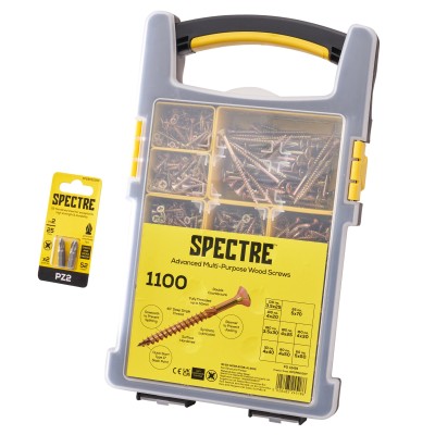 Spectre Advanced Pozi Multi Purpose Wood Screws 1100pk XMS23SCRWSET