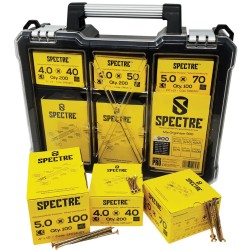 Forgefix Spectre Site Organiser Pro 900 pc Multi Purpose Wood Screw Set OPSPE900Y