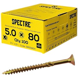 Spectre Advanced Pozi 3.5 x 25mm Box 200 Multi Purpose Wood Screws SPE3525Y