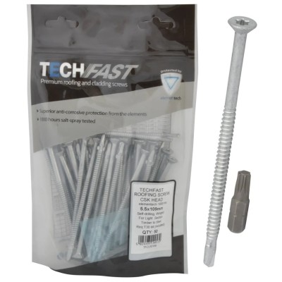 Techfast Timber to Light Steel Self Drilling Fixing 5.5 109mm TFCL55109