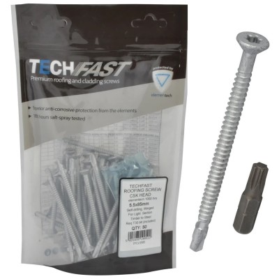 Techfast Timber to Light Steel Self Drilling Fixing 5.5 85mm TFCL5585