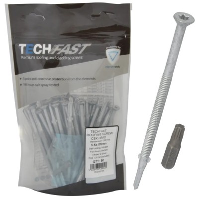 Techfast Timber Heavy Steel Self Drilling Fixing 5.5 109mm 50pk TFCH55109