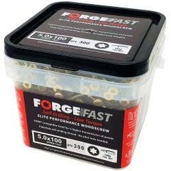 ForgeFix Forgefast Multi Purpose TORX Wood Screws 3.5 12mm 2220 Tub FFT3512YT