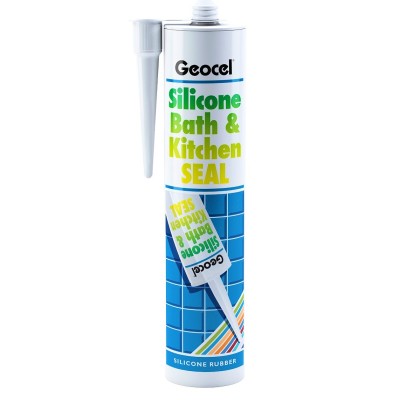 Geocel Bath Kitchen Silicone Sealant White Clear Soft Cream Ivory