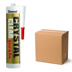 Geocel Crystal Clear Seal and Fix sealant Adhesive Box of 12 