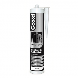 Geocel The Works Pro Sealant Adhesive White Oak Grey Clear Brown Black Beige