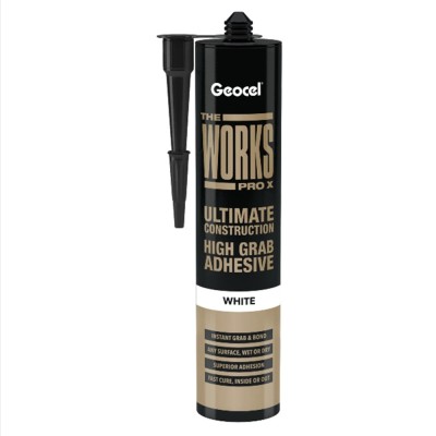 Geocel The Works Pro X Extra Grab Strong Fast Adhesive White XXX