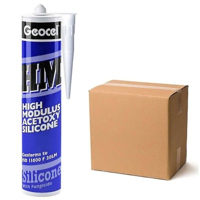 Geocel HM Bath Kitchen Bathroom Silicone Sealant White Clear Box of 12