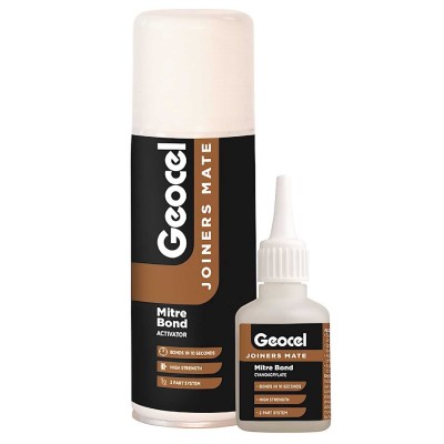 Geocel Joiners Mate Mitre Bond Instant Bonding Superglue Activator Kit 6001568