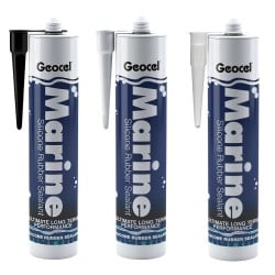 Geocel Marine Rubber Silicone Sealant 310ml Black Clear White