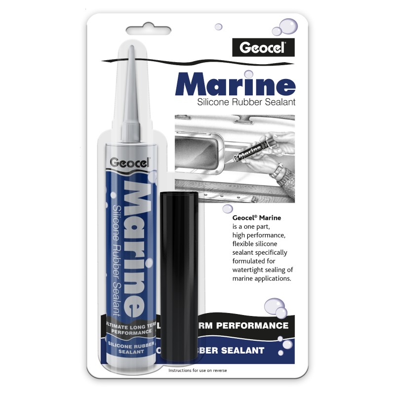 Geocel Marine Rubber Silicone Sealant 78g White Black Clear Sealants