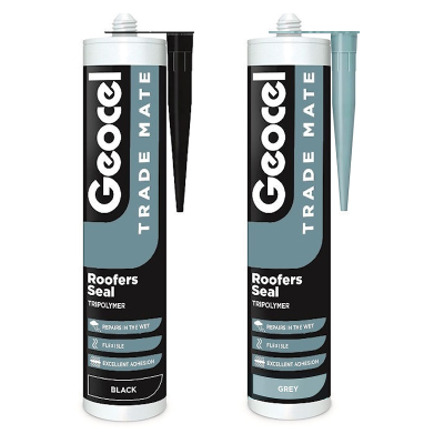 Geocel Trade Mate Roofers Seal Roof Gutter Sealant Black Grey