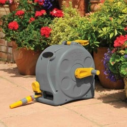 Hozelock HOZ2415 Wall or Floor Garden Hose Pipe 25m Reel 2415