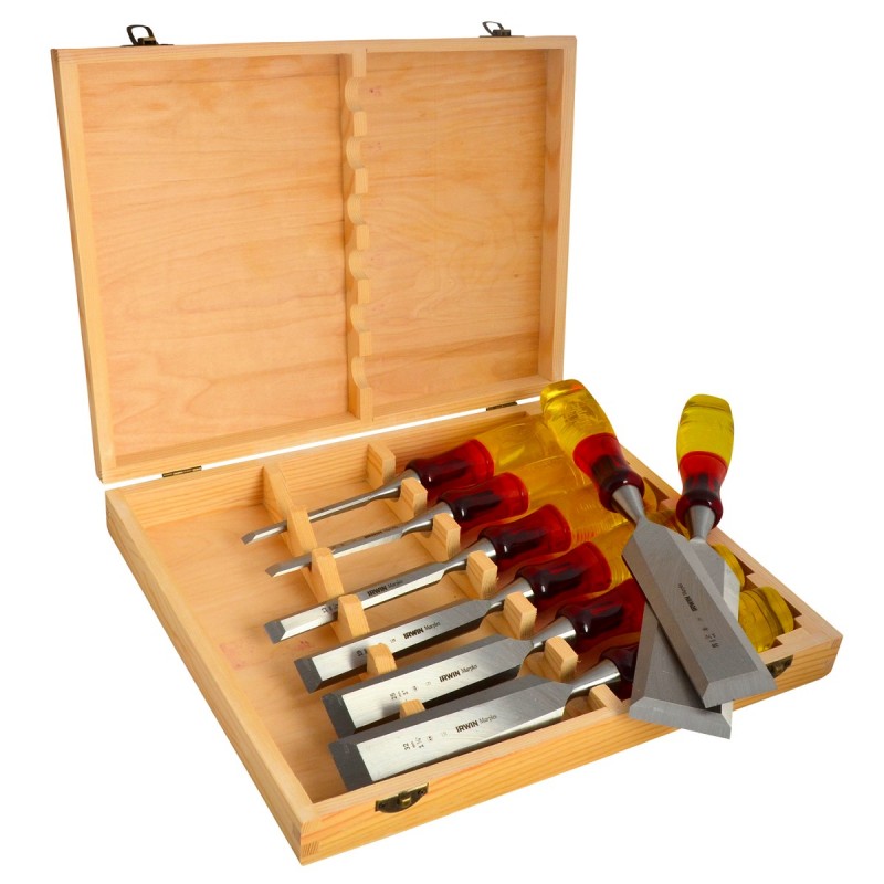 Chisel Sets With 8pc Wood Chisel Honing Guide & Sharpening 