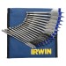Irwin 17pc Blue Groove Flat Spade Wood Drill Bit Set In Pouch XMS25FLATBIT